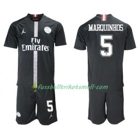 Fußballtrikots Paris Saint Germain Marquinhos 5 Jodan Schwarz Kinder 2018-2019 Kurzarm Ausweichtrikot kaufen